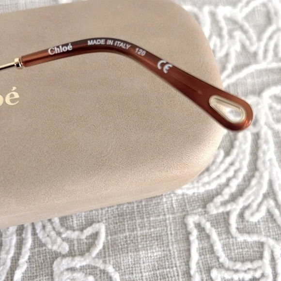 Chloe Authentic NWOT CE169S Sunglasses with Multicolor Accents,Tan Case & COA - Picture 6 of 11